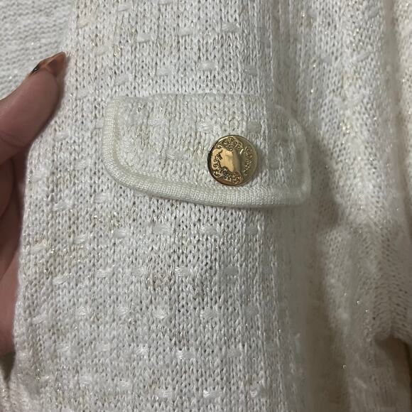 Lily Pulitzer Cream Cardigan Size XL - Picture 4 of 6